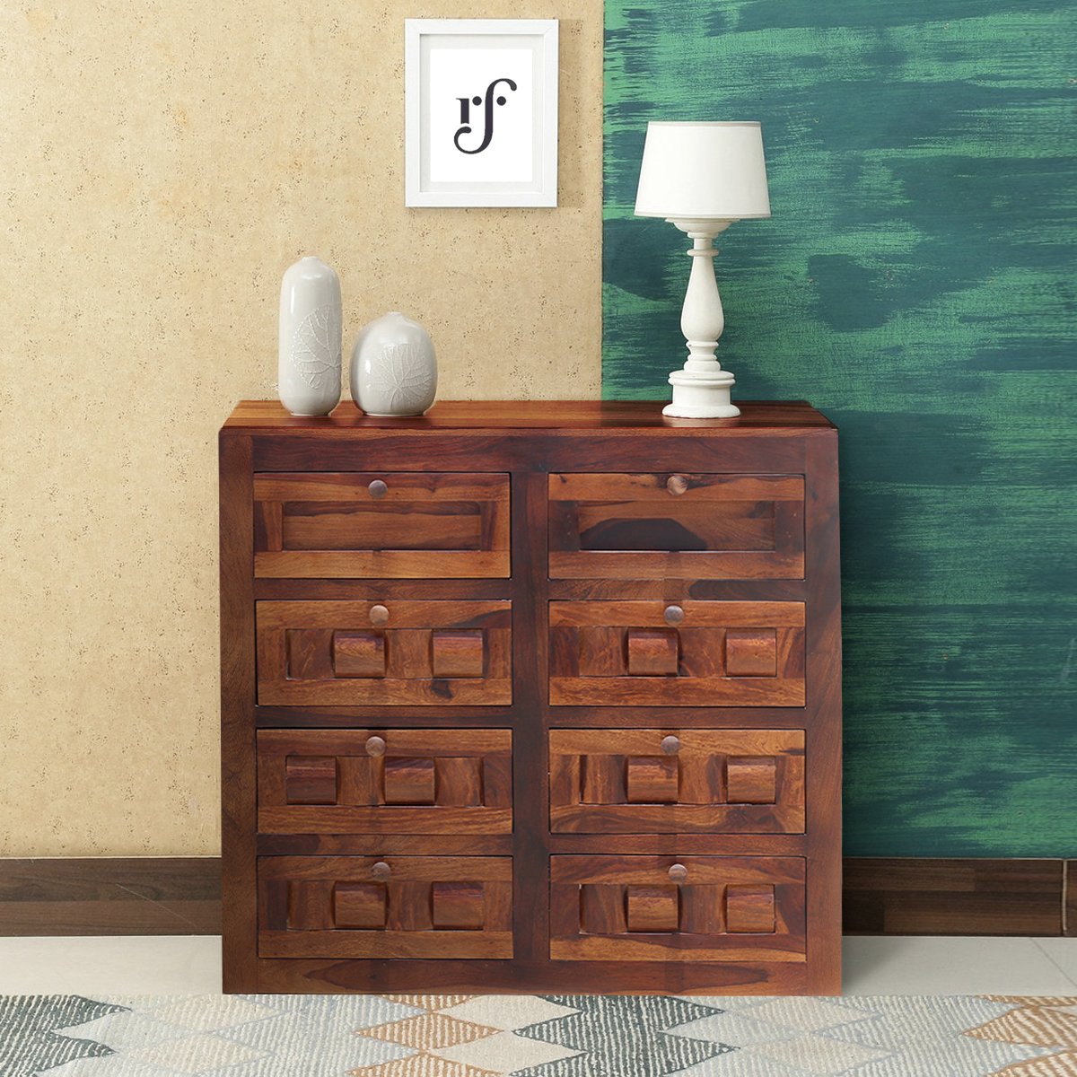Thecsr Modern Nivora Chest of Drawer in Sheesham Natural Colour